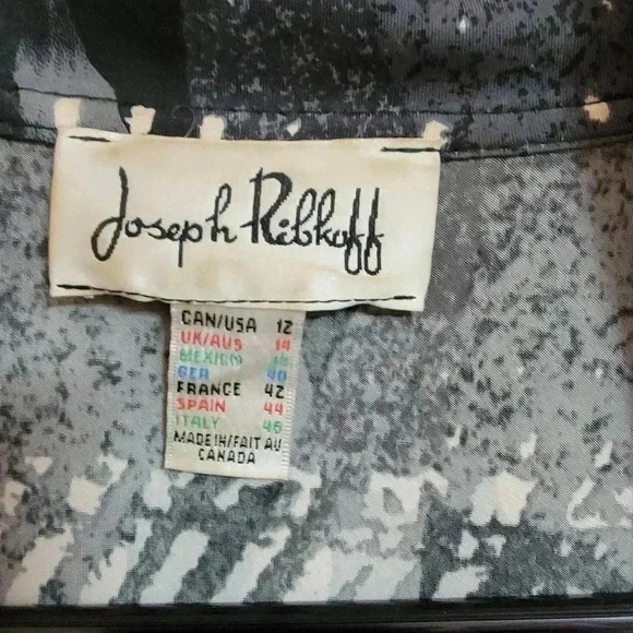 Vintage Joseph Ribkoff Red Black and Gray Tunic - Picture 2 of 4